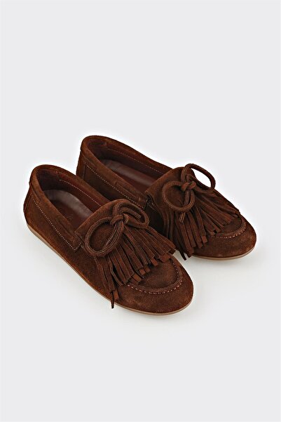 Elle Shoes Kahve Deri Kadın Günlük Ayakkabı