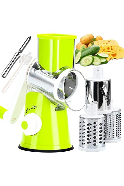 erorex Manual Rotary Cheese Grater Veggie Slicer Shredder Nuts Grinder With A Stainless Steel Peeler