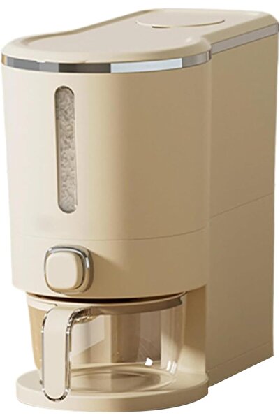 erorex حاوية تخزين الأرز، دلو أرز، كوب قياس، موزع حبوب كبير محكم الإغلاق على سطح الطاولة،