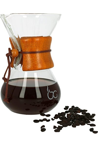 erorex Glass Coffee Server With Wooden Handle (800Ml)