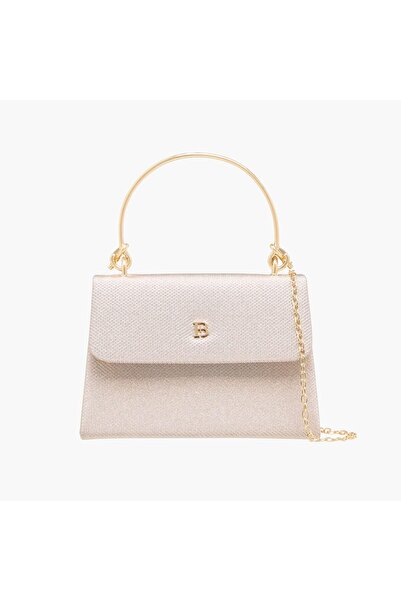 erorex Womens Textured Satchel Bag With Handle And Chain Strap