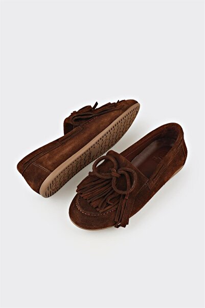 Elle Shoes Kahve Deri Kadın Günlük Ayakkabı