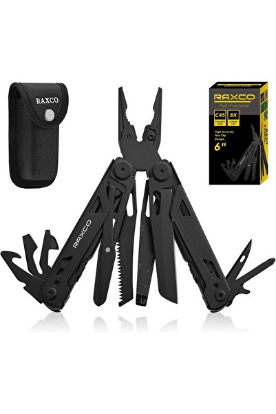 erorex Multi Tool Pliers Tool 6.5 Inch Stainless Steel With Nylon Sheath Black