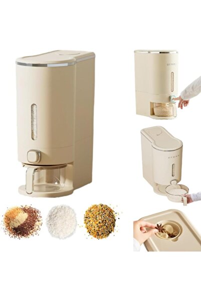 erorex Rice Storage Container, Large Food Container Rice Holder Bin Measuring Cup Flour, Sugar, Oatmeal,