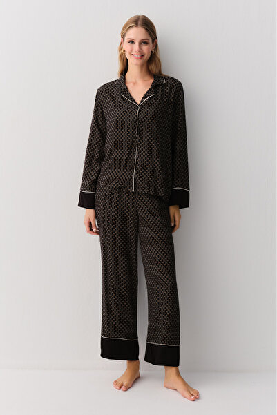 SUWEN Arwen Gömlek Yaka Pijama Takımı