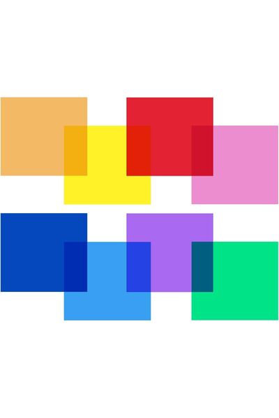 NEEWER 12x12"/30x30cm Color Correction Gel Filter Set (8-Pack, Multicolor)