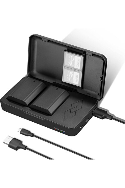 NEEWER بطارية NP-FZ100 سعة 2280 مللي أمبير/ساعة مع شاحن USB مزدوج (متوافقة مع...