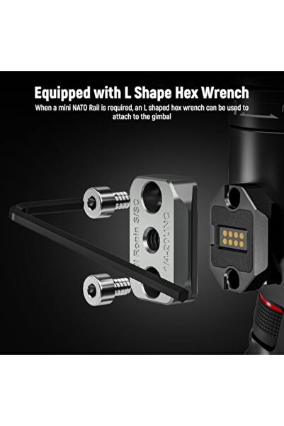 NEEWER NATO Monitor Mount for RS Gimbal, 360° Rotatable Field Monitor Holder with NATO Clamp, Cold