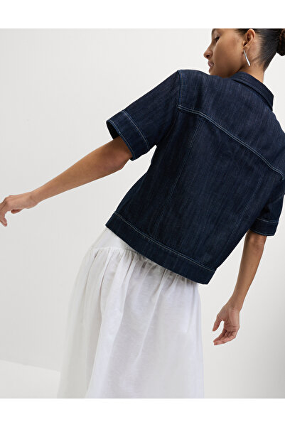 Marks & Spencer Denim Utility Kısa Kollu Gömlek