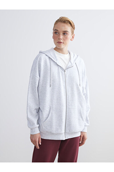 LC Waikiki Alita City Farkıyla Lcw Modest Gray 3 Thread Threaded Plain Women'...