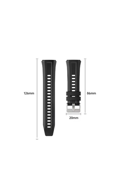 Ekoodukkan Huawei Gt5 Pro 46mm (22mm) Compatible Sport Silicone Cord Strap