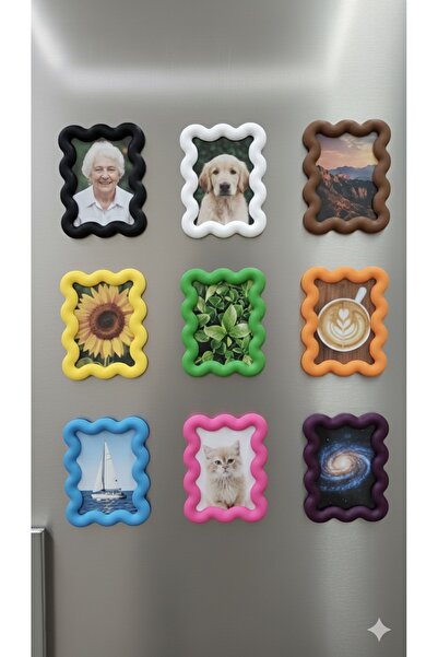 dagdan store Mini renkli magnet çerçeve instax mini uyumlu 9adet