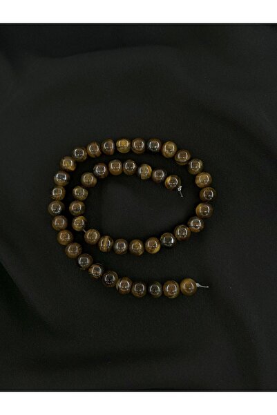 LADIN DOGALTAŞ Tiger Eye Flat Cut Natural Stone 8 mm Strand