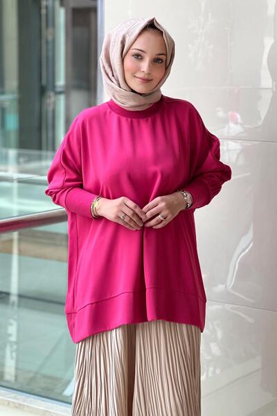 Ghisa Tunic with Knitwear Detail on Collar and Sleeves
