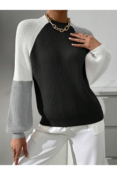 Dier Moda Pulover italien pentru femei cu mâneci lungi și gât înalt în 3 culori, pulover pentru femei