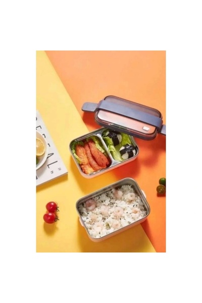 Vagonlife Κουτί μεσημεριανού γεύματος Ατσάλινο Γκρι-Μωβ Κουτί Τροφοδοσίας-Κουτί Τροφοδοσίας 1200 ml BL20183