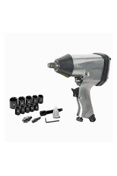 Generic Air Impact Wrench, 1/2 Inch Drive With Sockets and Extension, 17 PCS set
