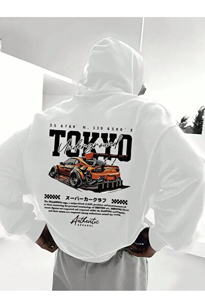 CONSTRAİN Hanorac negru Tokyo Underground Drift Saga, cu tematică de curse de...