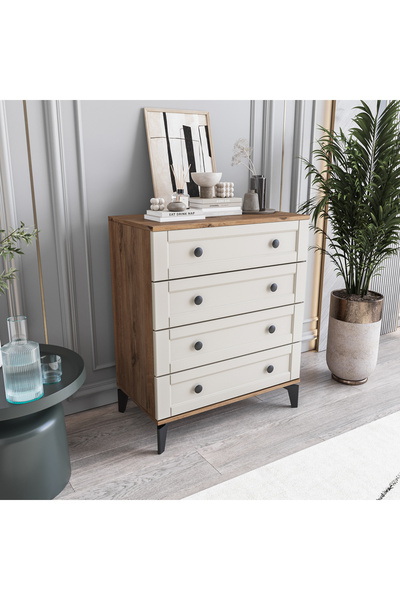 MONZIO Silva&Karin 4 Çekmeceli Şifonyer %100 MDF