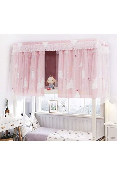 fun zone خيمة سرير XiuWoo ناعمة وجيدة التهوية مع ستائر من البوليستر باللون ال...