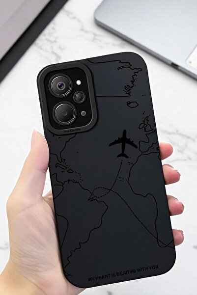 KVK PRİVACY Xiaomi Redmi 12 Uyumlu – Harita Desenli, Yumuşak Silikon Kılıf, D...