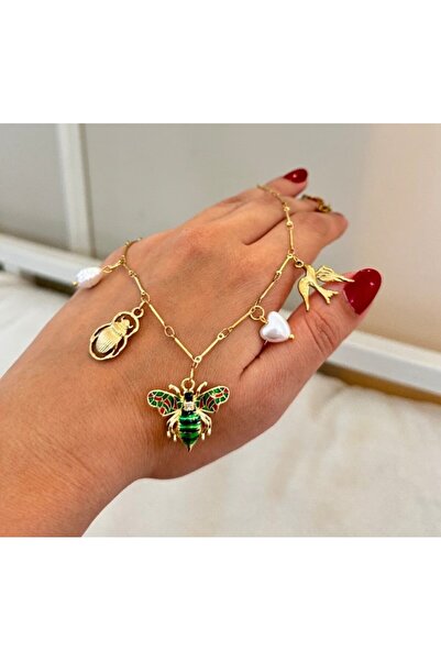 the ASEL İNCİ Arı Model Charm Kolye