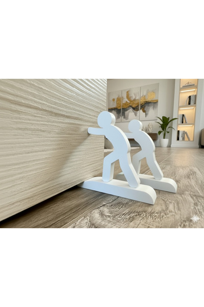 ERDEN Figür Kapı Stoperi -2 Adet- Sert Plastik (4 CM YÜKSEKLİK) Düz Kapı Tutu...