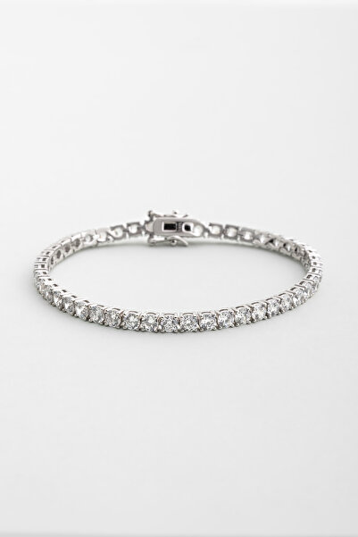 So CHIC... Gece Işıltısı 18 Ayar Beyaz Altın Kaplama Gümüş Su Yolu Bileklik