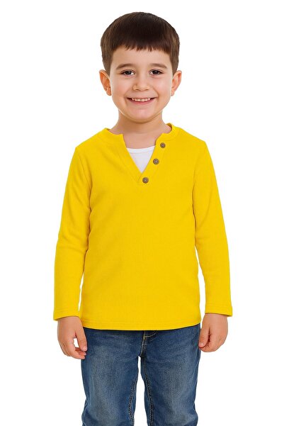 NEWKİDS Κίτρινο χρώμα για αγόρια, με λεπτομέρεια με κουμπιά, εποχικό μακρυμάν...