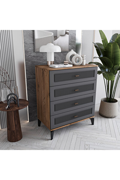 MONZIO Libra 4 Çekmeceli Şifonyer %100 MDF