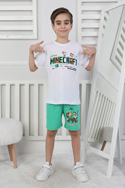 NEWKİDS Minecraft set šortsa za dečake sa printom