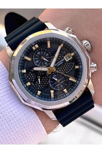 Lee Cooper Italian Design Bracelet Gift Silicone Cord 5 Atm Men's Wristwatch Elc.08238.351