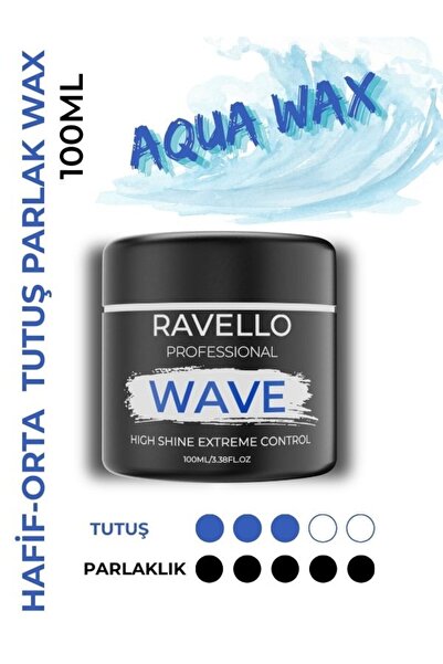 RAVELLO Wave Hafif-Orta Tutuşlu Parlak Saç Wax – Doğal Dalga & Esnek Kontrol ...