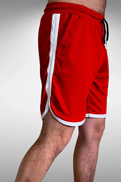 DEEPSENSE Men's Black White Red Green Grey Sports Shorts Basketball Football Striped Shorts Fitness Running Bermuda