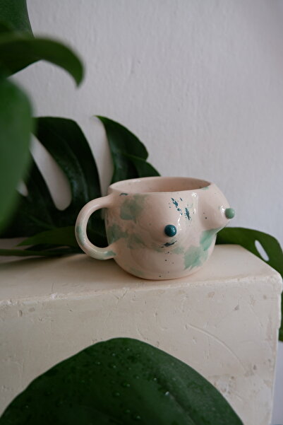 Maui Handmade Special Design Ceramic Mug - Turquoise Ceramic Mug Cup