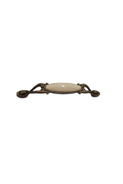 FESTİVAL Narin 128 mm Metal Antique Yellow Cream Porcelain / 4 Pcs