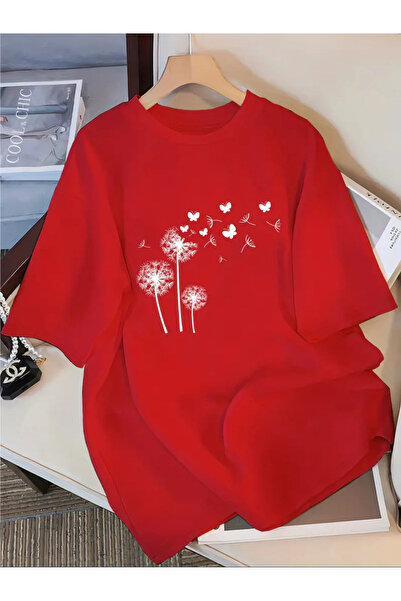 mercoledi Oversize T-Shirt with Butterfly Print