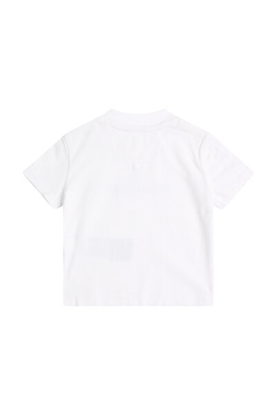 Tommy Hilfiger Boys White Monotype 1985 Logo Short Sleeve T-Shirt