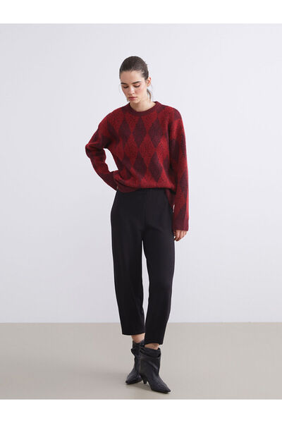 LC Waikiki Дамски панталони с еластична талия в черно