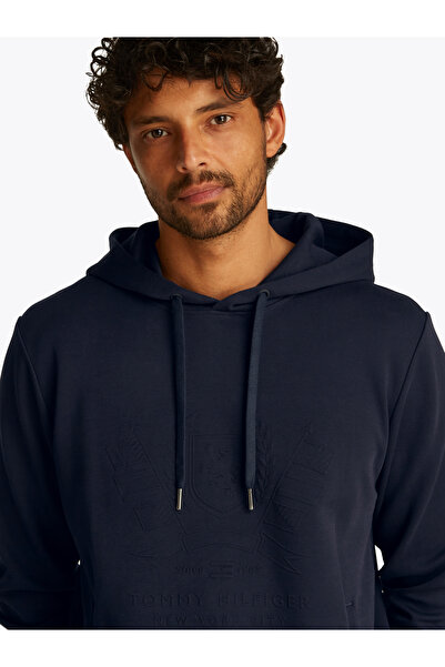 Tommy Hilfiger Women Desert Sky Logo Embossed Long Sleeves Hoodie