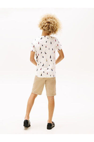 Tommy Hilfiger Girls All Over Boat Print All Over Print Regular Short Sleeve T-Shirt