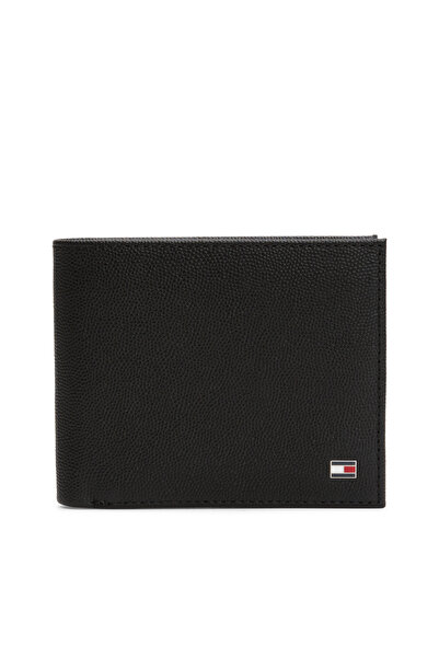 Tommy Hilfiger Tommy Hilfiger Men Black Enamel Flag Leather Bifold Wallet