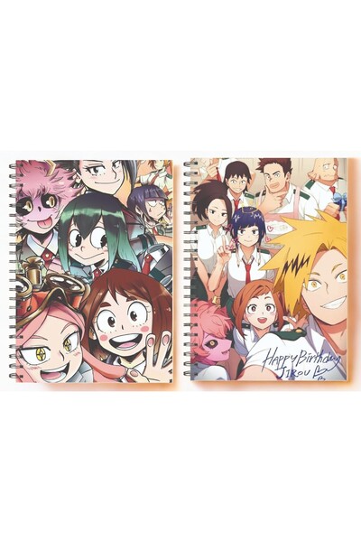 nihonwosekai 2 Pcs My Hero Academia Anime A5 Size Spiral Notebook 50 Sheets My Hero Academia Mha