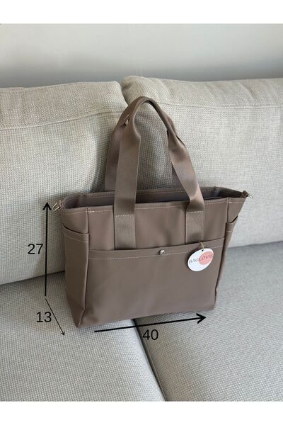 BAGLOVİS Kolon Askili Satin Fabric Dark Viscosis Women's Shoulder Bag En40 Size27