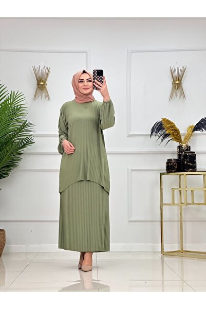 Valens Butik Double Pleated Skirt Tunic Hijab Set