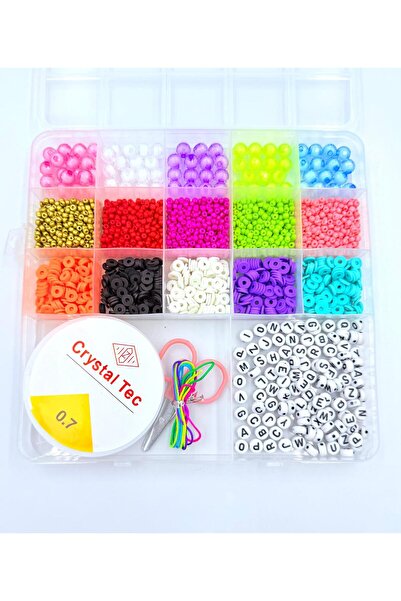 yiğit aksesuar مجموعة صنع المجوهرات من خرز فيمو، خرز رملية، خرز حروفية، وخرز ...