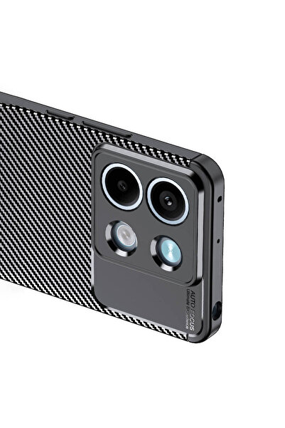 Nezih Case Xiaomi Redmi 15C Uyumlu Kamera Korumalı (Karbon Tasarım) Koruyucu Lüx Silikon Kılıf