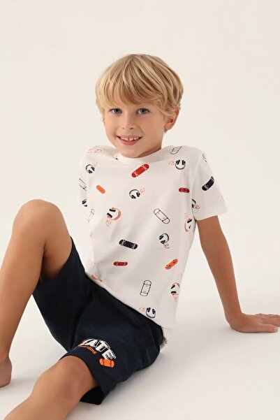 Arnetta Father son bermyuda set - cream