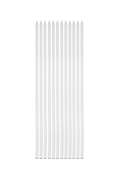 Lawazim أسياخ شواء - 12 قطعة من أسياخ شيش طاووق مسطحة مقاومة للصدأ والحرارة 5...