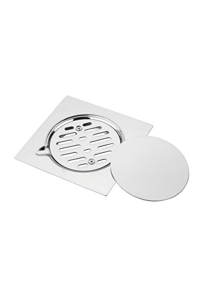 Lawazim Stainless Steel Floor Drain - 15x15cm Square Fast-Draining Hair Strainer